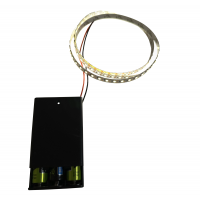 Світлодіодна led стрічка 1м 5V 500 Лм/м від батарейок/акумуляторів 3хАА нейтральний білий