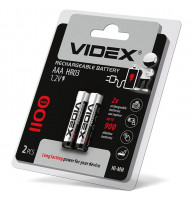 Аккумуляторы Videx HR03 / AAA 1100mAh double blister / комплект 2шт для бесперебойного питания