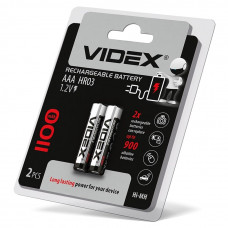 Аккумуляторы Videx HR03 / AAA 1100mAh double blister / комплект 2шт для бесперебойного питания