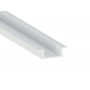 Алюминиевый профиль для светодиодной ленты АЛ-01-01 врезной с матовым рассеивателем, анод. 2м (цена 1м) - фото №3
