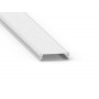 Алюминиевый профиль для светодиодной ленты АЛ-15-1 с матовым рассеивателем 2м (цена 1м) анодированный накладной - фото №1