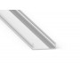 Алюминиевый профиль для светодиодной ленты АЛ-15-1 с матовым рассеивателем 2м (цена 1м) анодированный накладной - фото №2
