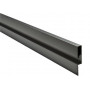 Плинтус алюминиевый черный PLP-601 60×10 под светодиодную подсветку (цена 1 м) - фото №1