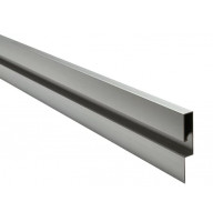 Плінтус тіньовий для підлоги PLP-601 60×10 алюмінієвий, колір графіт (ціна 1 м)