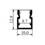Вузький профіль для світлодіодної стрічки Ал-04-3 10мм з матовим розсіювачем 2м (ціна 1 м) - фото №4