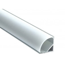 Алюминиевый профиль ЛПУ 16 неанод угловой с рассеивателем 2м (цена 1м)