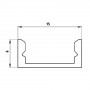 Накладной профиль для светодиодной ленты ЛП 7, без линзы анодирован  STANDART 2м (цена 1м) - фото №2