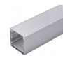 Алюминиевый профиль накладной Feron CAB256 с матовым рассеивателем 2м анод. + 2 заглушки (цена 1м) - фото №1