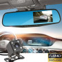Автомобильный видеорегистратор зеркало L-9002, LCD 4.3", 2 камеры, 1080P Full HD - фото №2