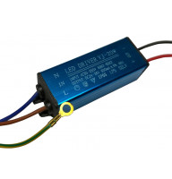 Драйвер светодиода LED 1x20W 24-36V IP67 для прожектора STANDART