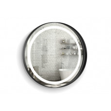 Дзеркало з підсвіткою в металевій рамі Aversa RM кругле 650×650 сенсорний вимикач