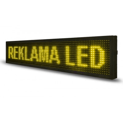 LED панель рекламна для біжучого рядка 960×160 мм Led Story жовта IP65