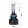 Светодиодная лампа для авто H11 CARLAMP Smart Vision 8000lm 9-16V 4000K комплект 2шт - фото №8