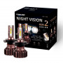 Лампочка для авто H4 Carlamp LED Night Vision Gen2 5000lm 9-16V 50W 5500K комплект 2шт - фото №4