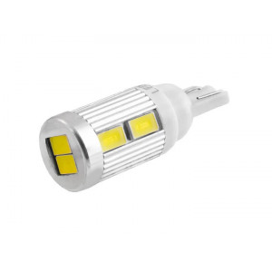 LED лампа для авто T10-5630-10smd з радіатором 12V 6500К