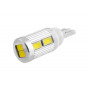 LED лампа для авто T10-5630-10smd з радіатором 12V 6500К - фото №1