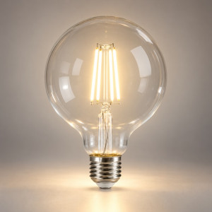 Led лампа филаментная 12Вт Е27 4200К белый нейтральный G95 прозрачная