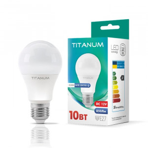 LED лампа TITANUM A60 12V 10W E27 4100K