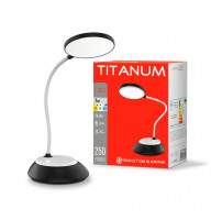 LED лампа настольная с аккумулятором TITANUM TLTF-022B 7Вт IP20 3000-6500K 5В USB черная