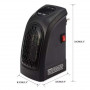 Обігрівачі портативні міні Handy Heater 400Вт 15кв. м чорний - фото №2