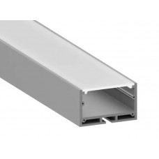 Профіль для LED стрічок алюмінієвий АЛ-23 накладний-підвісний з розсіювачем 2м анодований (ціна 1м)