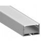 Алюминиевый профиль для светильника АЛ-23 с рассеивателем 2м анодированный (цена 1м) - фото №1