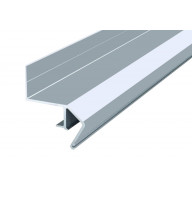 Профиль теневого шва для натяжного потолка с каналом для LED-подсветки 3 м неанодирован (цена 1м)