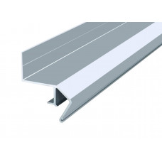 Профіль тіньового шва для натяжної стелі з каналом для LED-підсвічування 3 м неанодований (ціна 1м)