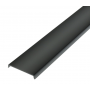 Рассеиватель для LED профиля ЛП/ЛПВ-20 2м матовый черный (цена 1м) - фото №1