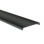 Рассеиватель для LED профиля ЛП/ЛПВ-20 2м матовый черный (цена 1м) - фото №2