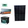 Комплект резервного питания для квартиры 2000Вт с солнечной панелью 120W + инвертор 2000Вт чистый синус + ШИМ 30А и АКБ LiFePO4 12.8V 100Ah 1280Вт - фото №1