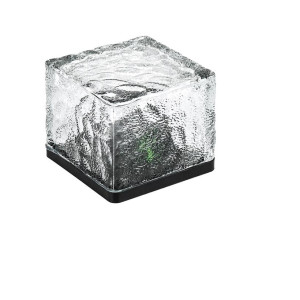 Садовый led фонарь на солнечной батарее стеклянный куб 7×7×5см
