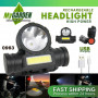 Налобный светодиодный фонарь 0963 Headlamp COB+XPE Headlamp Headlight LED c USB зарядкой - фото №7