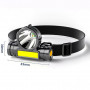 Налобний світлодіодний ліхтар 0963 Headlamp COB+XPE Headlamp Headlight LED з USB зарядкою - фото №1