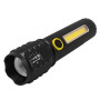 Світлодіодний акумуляторний ліхтарик С71/С81-Р50+СОВ, акумулятор, microUSB - фото №1