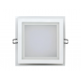 Светодиодный светильник Glass Rim 12W 220V квадрат 3000К теплый свет - фото №1