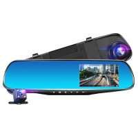 Видеорегистратор зеркало L-9004, LCD 3.5", 2 камеры, 1080P Full HD