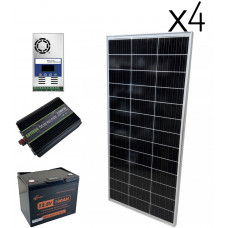 Балконна сонячна станція Led Story : панелі 4 х 170Вт  інвертор 800Вт (макс...