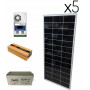Солнечная автономная электростанция 1000W: панели 850W + инвертор 1000W (макс 2000W) чистый синус + MPPT 60A и АКБ 12V 200Ah (2400W) Profi - фото №1