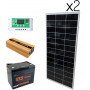 Домашня зарядна станція 1000Вт із сонячними панелями 2×170W + інвертор 1000/2000Вт правильна синусоїда + ШИМ та АКБ LiFePO4 12.8V 100Ah 1280Вт Led Story  - фото №1