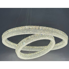 Led люстра на підвісах 2 кільця з пультом 160Вт 3200-6000К IP20 регульована висота  