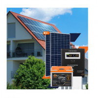 Мини солнечная электростанция для дачи и дома 1.5kW АКБ 2.16kWh LifePO4 100Ah Премиум