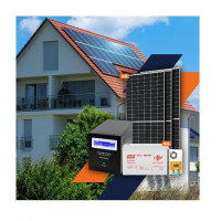 Автономна зарядна станція з акумуляторами та сонячними панелями (СЕС) Стандарт 4kW АКБ 4.8kWh Gel 4х100Ah