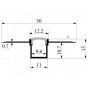 Гнучкий профіль для гіпсокартону з розсіювачем LS-82 3м (ціна 1м) PREMIUM світлодіодний - фото №2