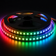 Адресна світлодіодна стрічка WS2812b RGB SMD 5050 5V 144 д.м. IP20 PIXEL (ц...