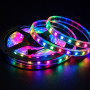Адресная светодиодная лента в силиконе RGB RW 1LED SMD 5050 5V 60 д.м. IP67 WS2812b PIXEL c чёрной подложкой (цена 1 м) - фото №1