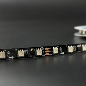 Адресна світлодіодна стрічка RGB SMD 5050 12V 60 д.м. 3LED IP20 WS2811 PIXEL чорна підкладка (ціна 1м) Адресна світлодіодна стрічка RGB SMD 5050 12V 60 д.м. 3LED IP20 WS2811 PIXEL чорна підкладка (ціна 1м)