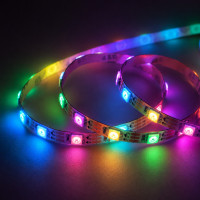 Адресная rgb лента 5 вольт SMD 5050 60 д.м. IP20 WS2812b 5mm (цена 1м)