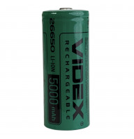 Акумулятор Videx Li-ion 26650 (без захисту) 5000mAh bulk / 1шт для безперебійного живлення