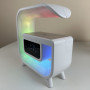 Акумуляторний Smart RGB нічник, годинник, бездротова зарядка, Bluetooth колонка - фото №2